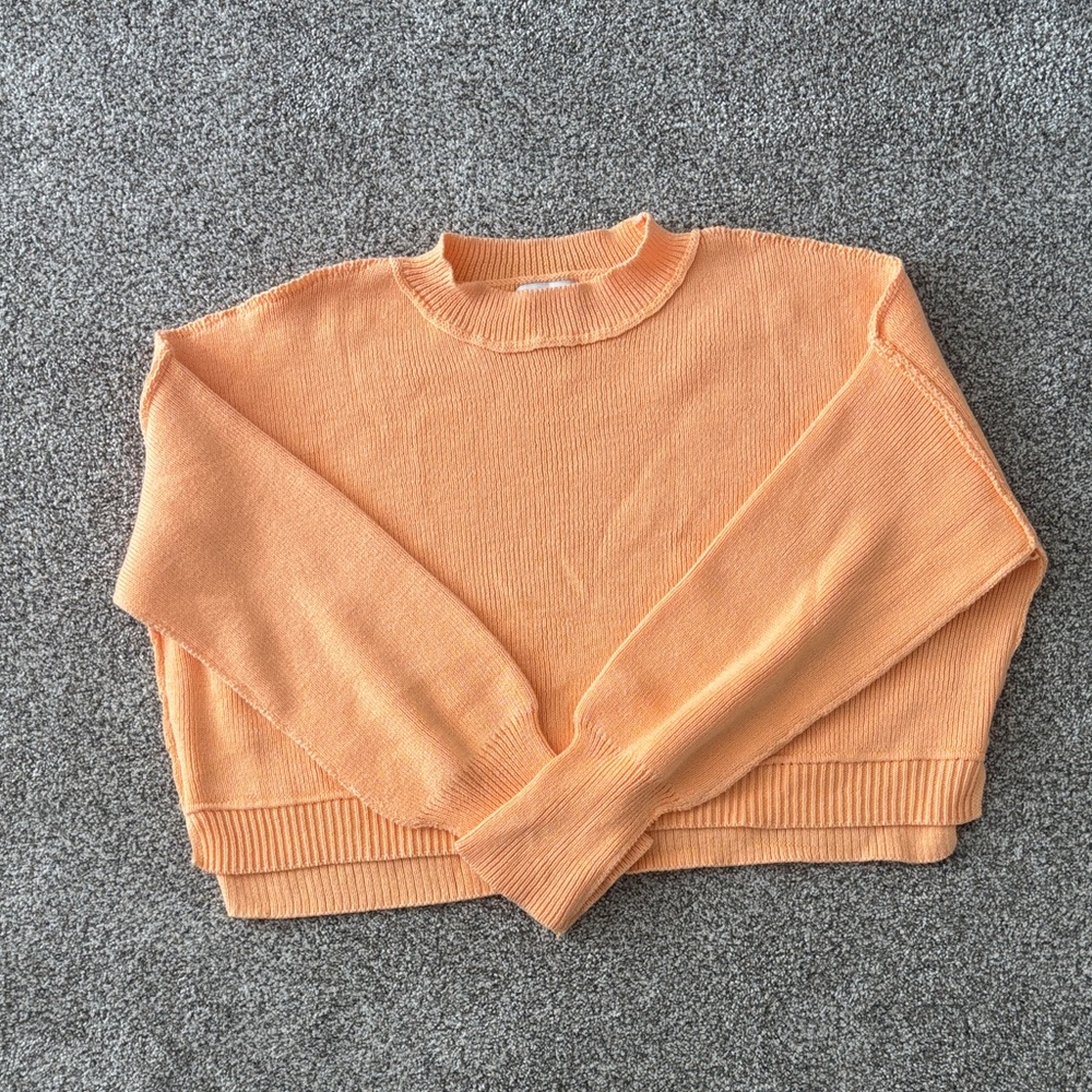 Pink Rose Peach Crew Neck Sweater